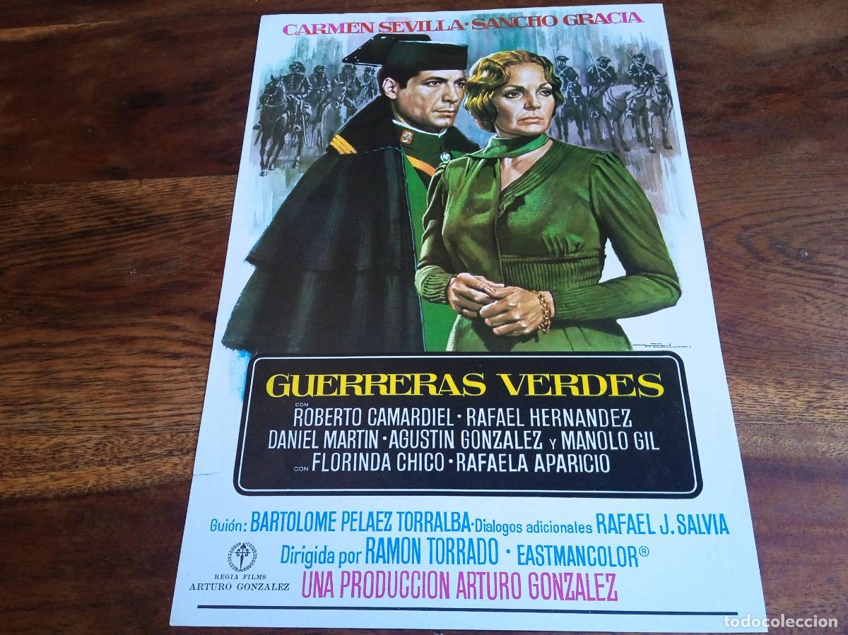 Cine: Guerreras verdes - Carmen Sevilla, Sancho Gracia, Ramon Torrado - Guia original Regia Films 1976