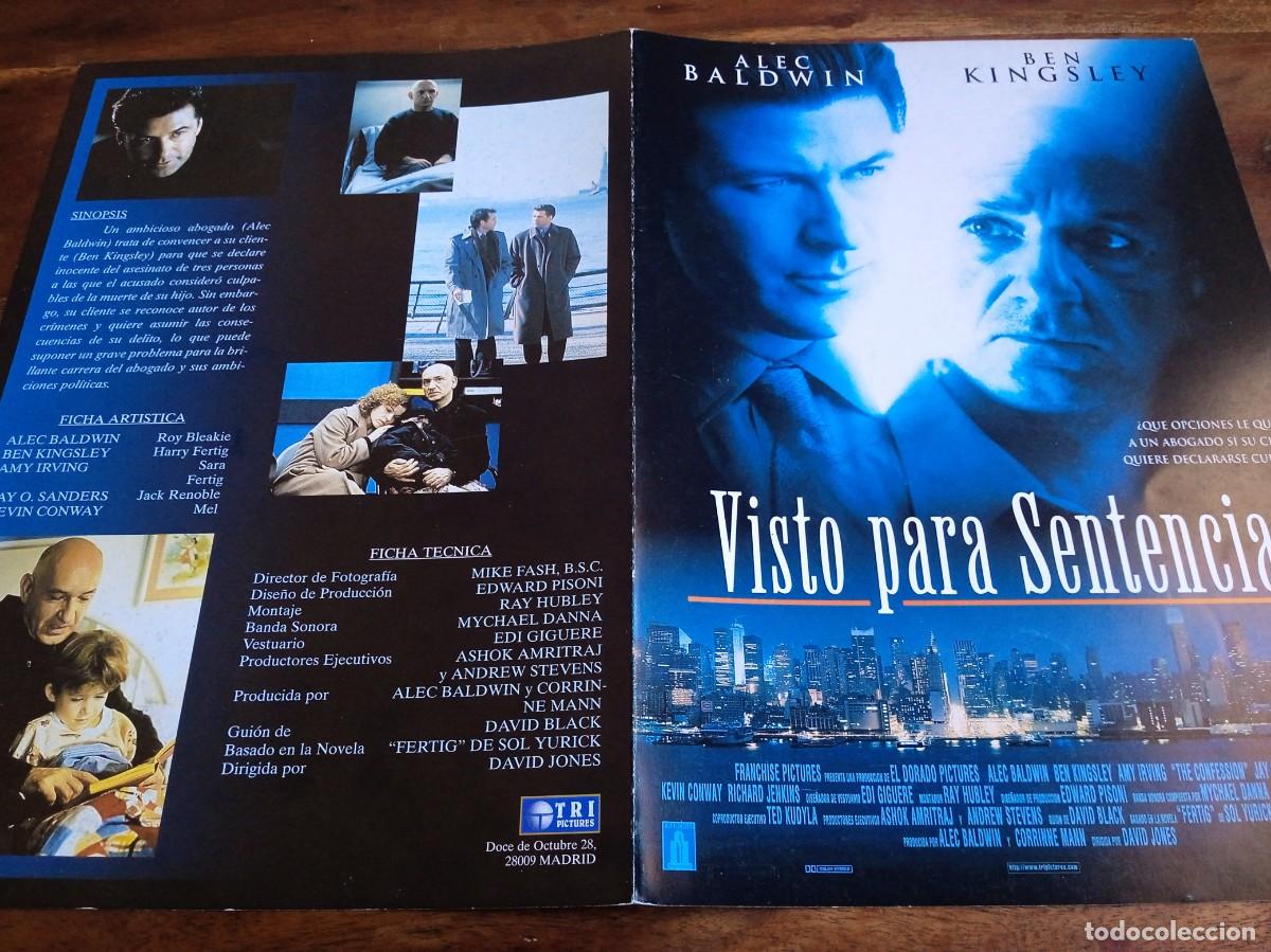 Cine: Visto para sentencia - Alec Baldwin, Ben Kingsley, Amy Irving - Guia original TriPictures 1999