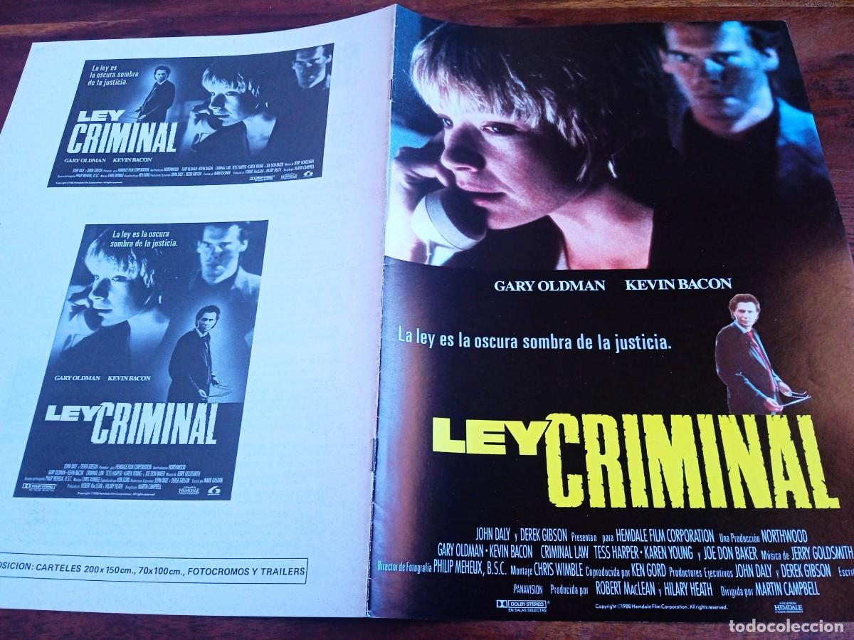 Cine: Ley criminal - Gary Oldman, Kevin Bacon, Tess Harper, Martin Campbell - Guia original Lauren 1988