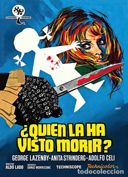 Cine: &iquest;QUIEN LA HA VISTO MORIR? GU&Iacute;A LAMINA ACARTONADA GIALLO DE CULTO DEL DIRECTOR ALDO LADO