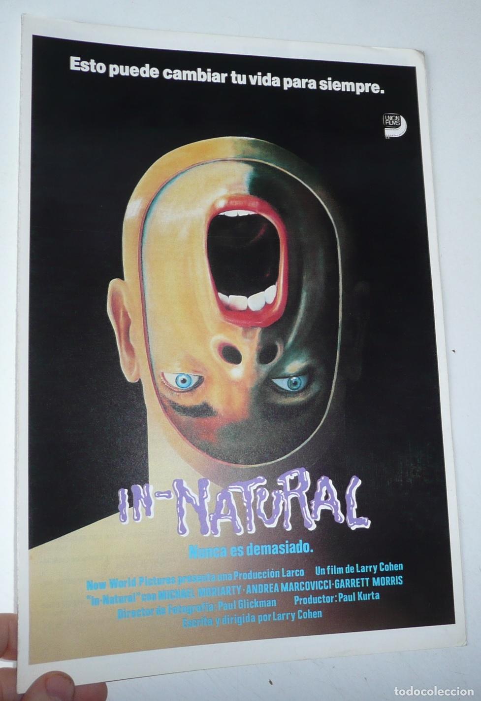 Kino: In-natural (Larry Cohen, 1985) Gu&iacute;a de cine. Michael Moriarty, Andrea Marcovicci, Garrett Morris