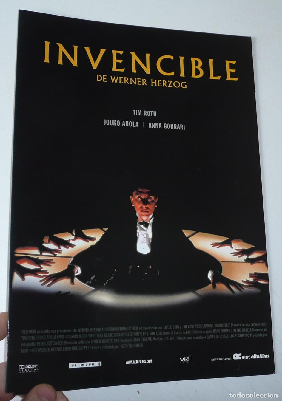 Cine: Invencible (Werner Herzog, 2001) Tim Roth, Jouko Ahola, Anna Gourari, Max Raabe, Jacob Wein