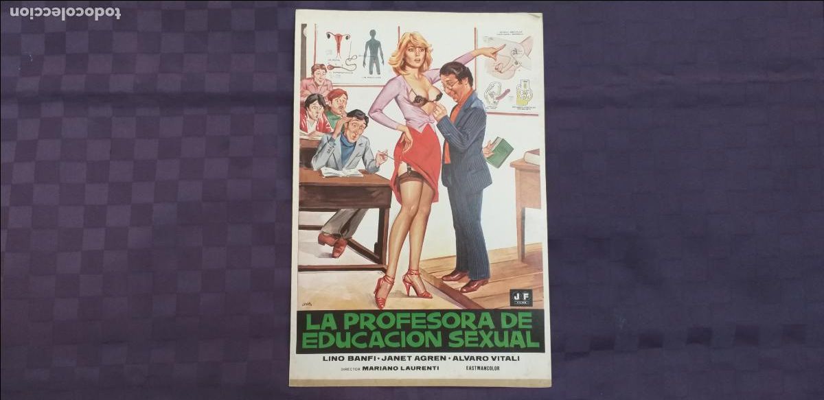 Kino: Gu&iacute;a publicitaria doble: La Profesora de Educaci&oacute;n Sexual. Janet Agren, Lino Banfi, Alvaro Vital