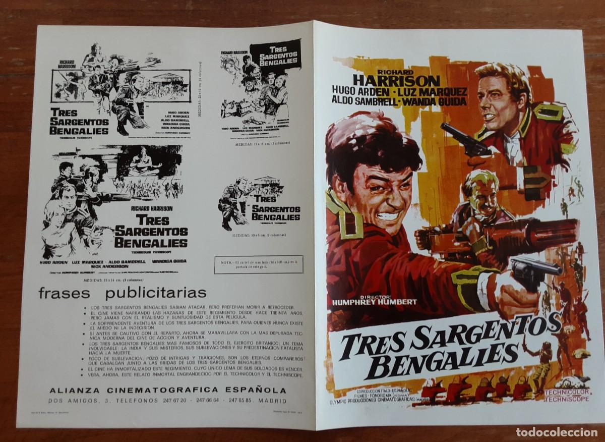 Cinema: TRES SARGENTOS BENGALIES, RICHARD HARRISON, HUGO ARDEN, LUZ MARQUEZ.