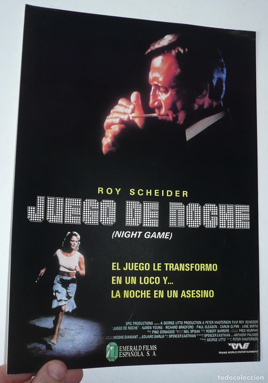 Cinema: Juego de noche (Night game) (Peter Masterson, 1989) Roy Scheider, Karen Young, Lane Smith