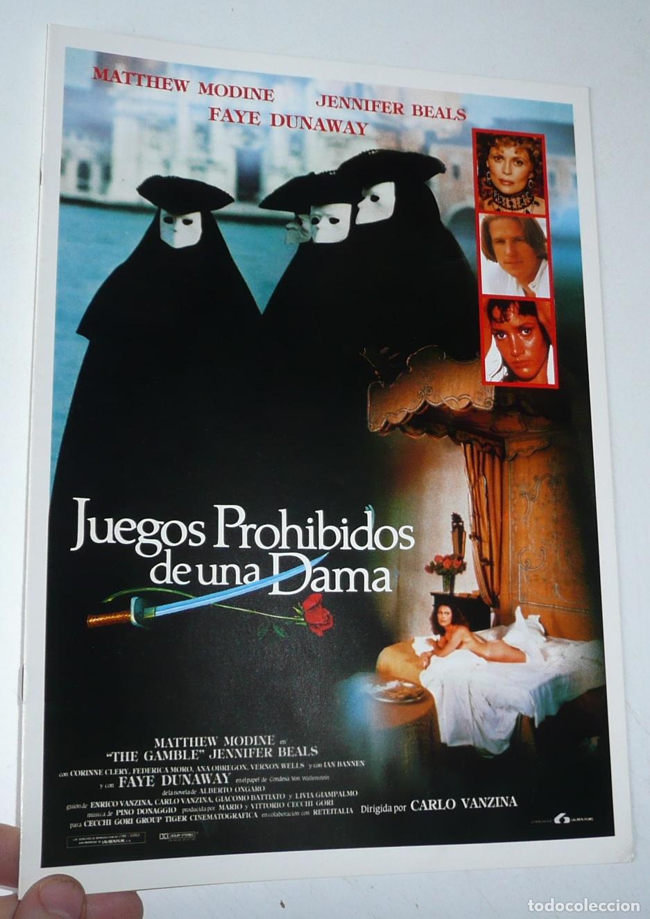 Cinema: Juegos prohibidos de una dama (Carlo Vanzina, 1988) Matthew Modine, Jennifer Beals, Faye Dunaway