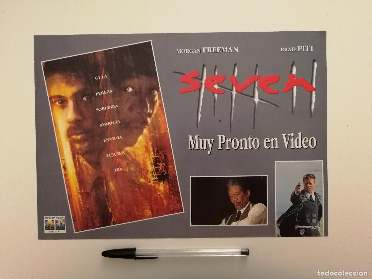 Cinema: PUBLICIDAD ORIGINAL VIDEOCLUB -A4- SEVEN - BRAD PITT - TERROR - DAVID FINCHER