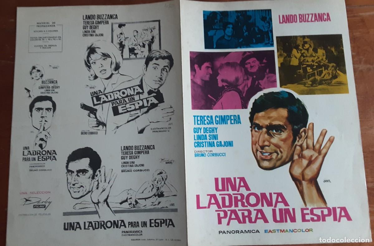 Kino: UNA LADRONA PARA UN ESPIA,LANDO BUZZANCA, TERESA GIMPERA. DIBUJO JANO.