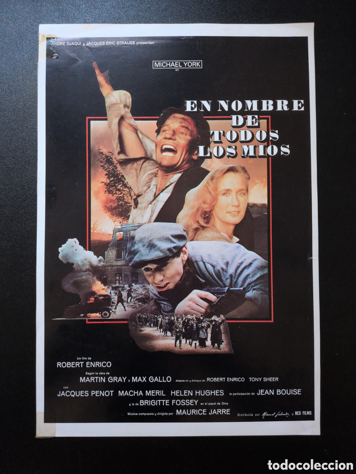 Cinema: En nombre de todos los m&iacute;os Michael York, Brigitte Fossey GUIA CINE ORIGINAL CA92
