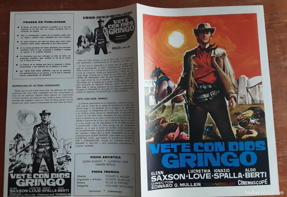 Cinema: VETE CON DIOS GRINGO, GLENN SAXSON, LUCRETHIA LOVE,IGNACIO SPALLA.