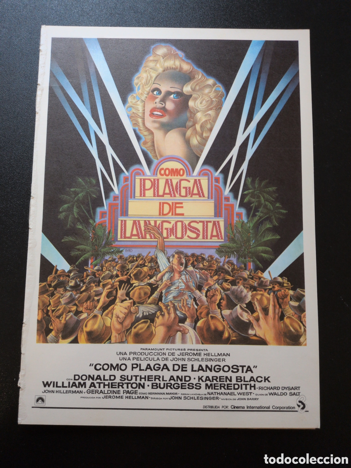 Cine: COMO PLAGA DE LANGOSTA JOHN SCHLESINGER DONALD SUTHERLAND KAREN BLACK GUIA CINE ORIGINAL CA92