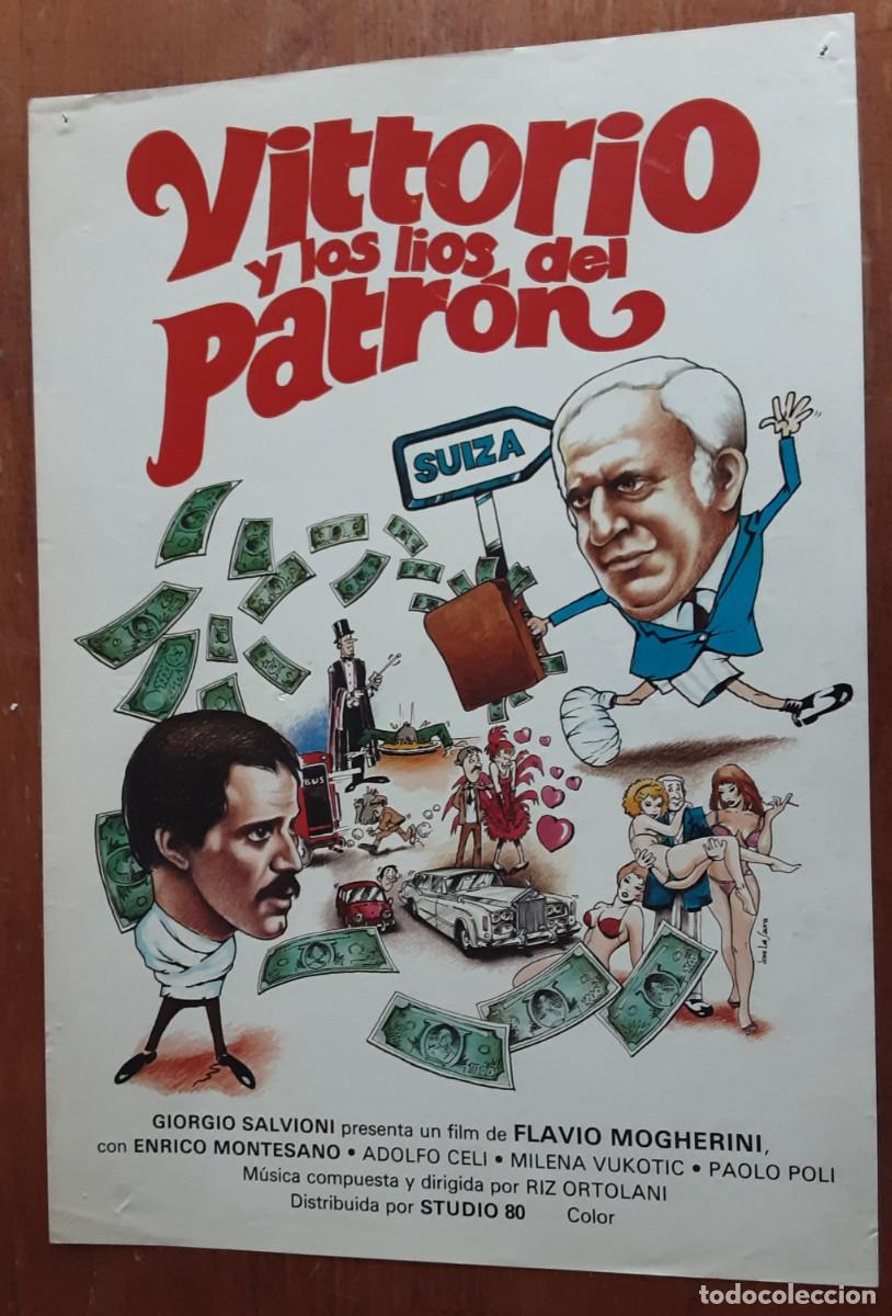 Cine: VITTORIO Y LOS LIOS DEL PATRON,ENRICO MONTESANO,ADOLFO CELI, MILENA VUKOTIC.