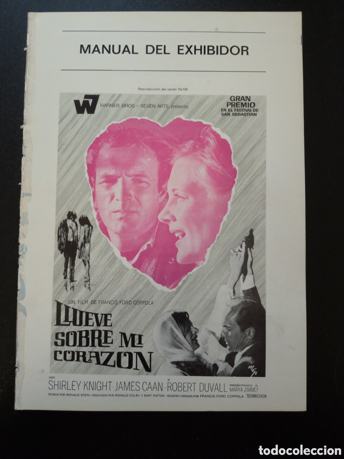 Cinema: Llueve sobre mi corazon - Shirley Knight, James Caan, Robert Duvall GUIA CINE ORIGINAL CA92