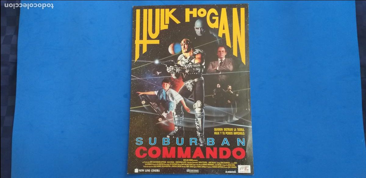 Cine: Guia publicitaria SIMPLE. SUBURBAN COMMANDO. HULK HOGAN, BURT KENNEDY, CHRISTOPHER LLOYD