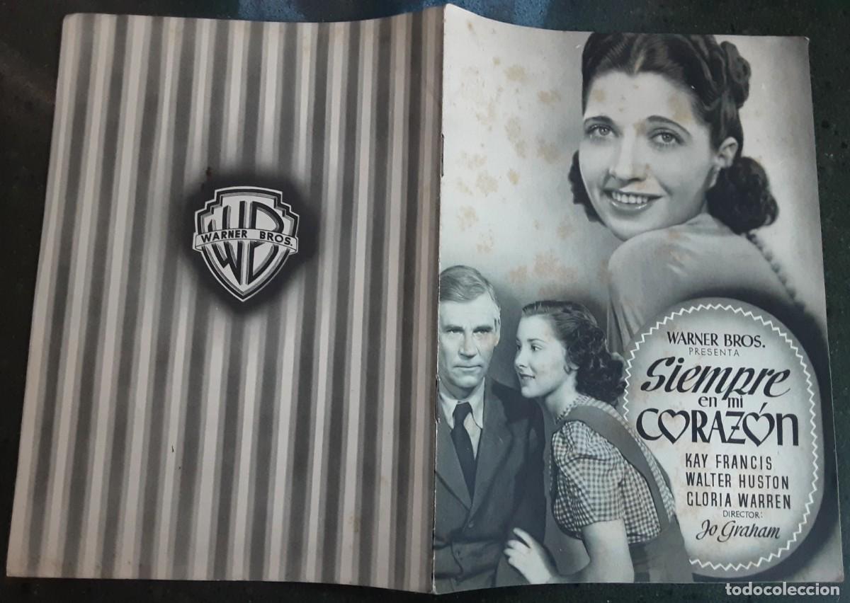 Cine: SIEMPRE EN MI CORAZ&Oacute;N, KAY FRANCIS, WALTER HUSTON, GLORIA WARREN.