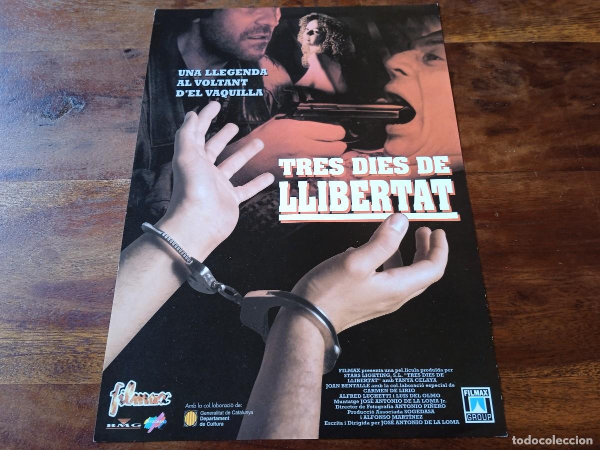 Cine: Tres dies de llibertat - Joan Bentall&eacute;, Tanya Celaya, Jos&eacute; Mar&iacute;a Blanco - Guia original Filmax 1995