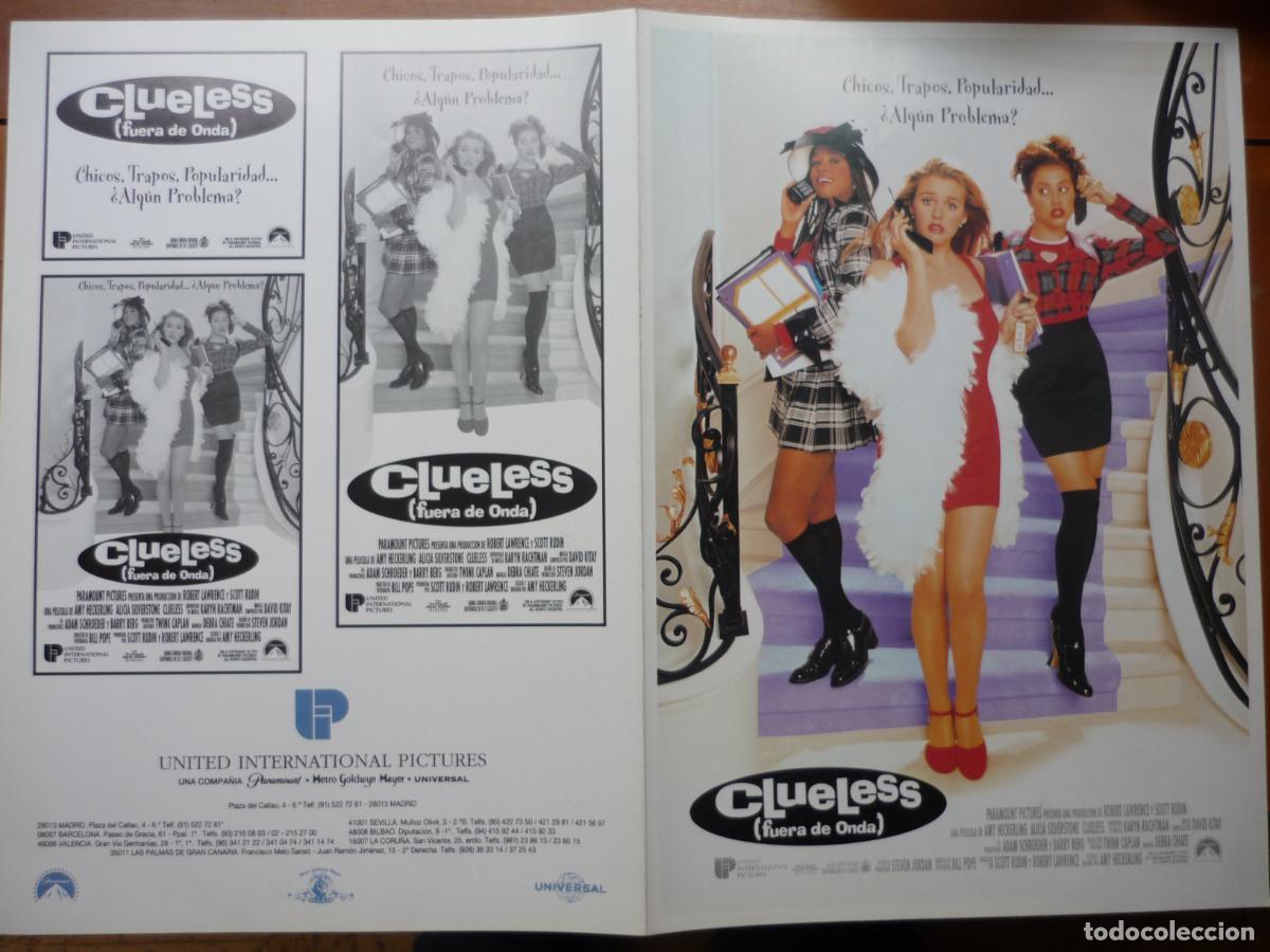 Cine: clueless fuera de onda - guia publicitaria original - Alicia Silverstone Brittany Murphy Stacey Dash