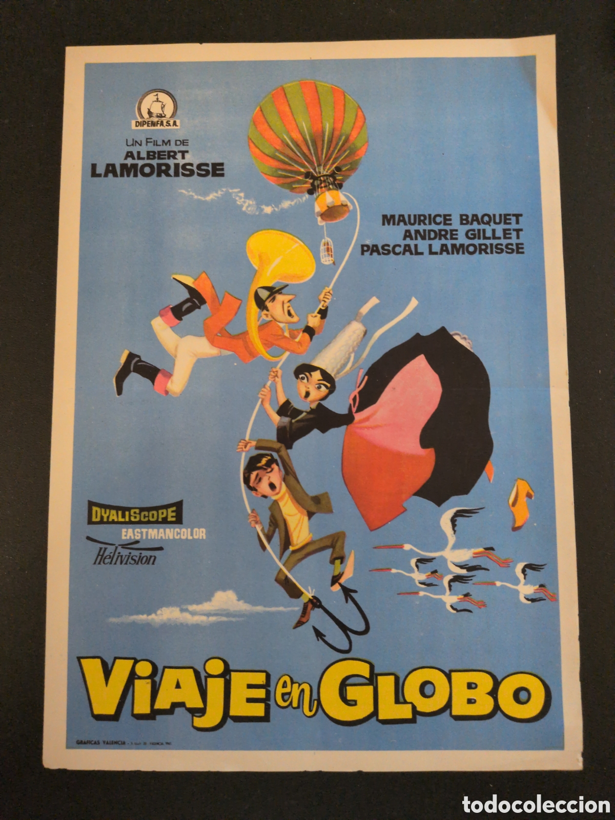 Cine: Viaje en globo Maurice Baquet, Andre Guillet GUIA DE CINE ORIGINAL GUIA DE CINE ORIGINAL J58 B125