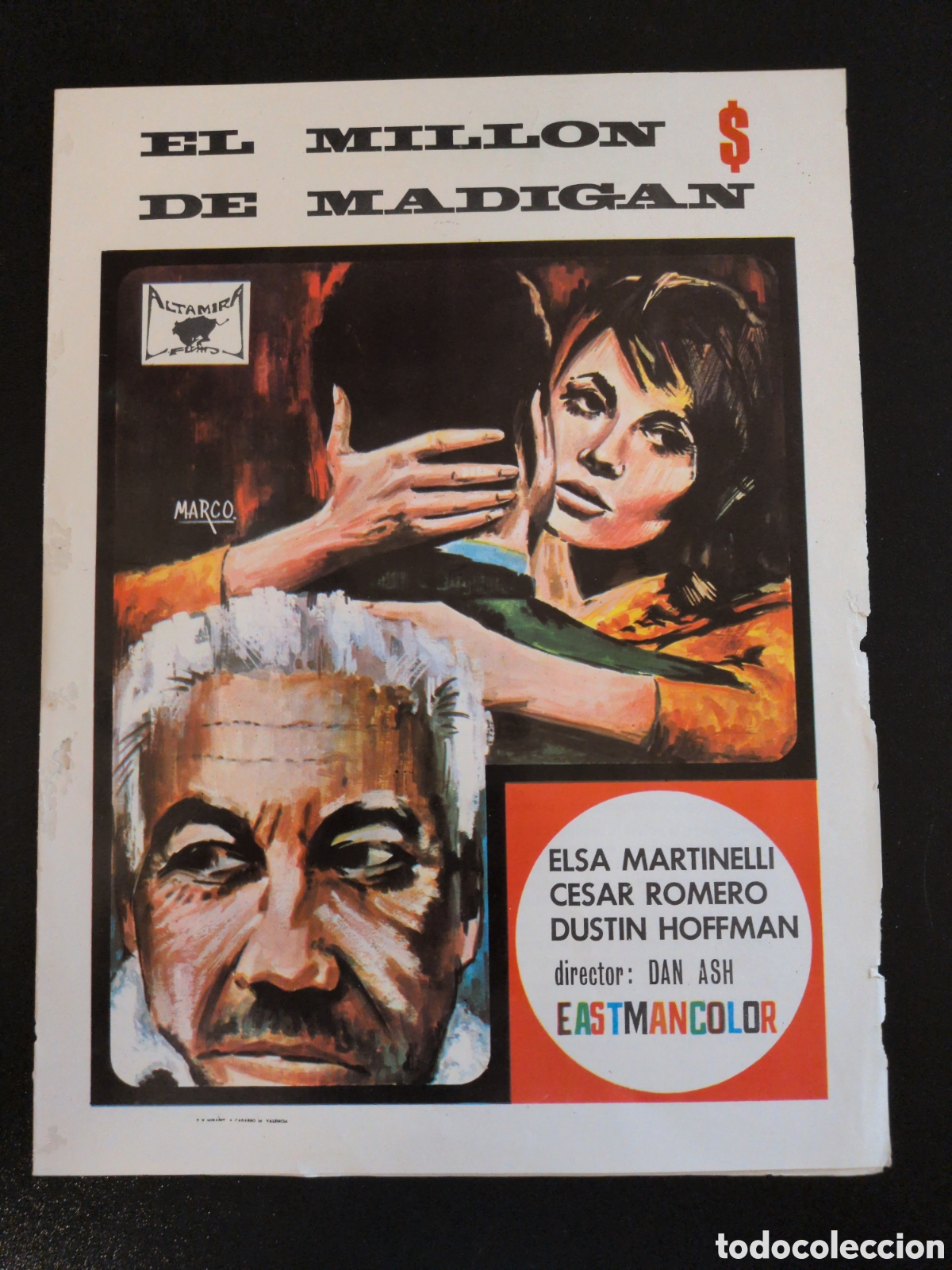 Cine: EL MILLON DE MADIGAN - ELSA MARTINELLI, DUSTIN HOFFMAN GUIA DE CINE ORIGINAL B125