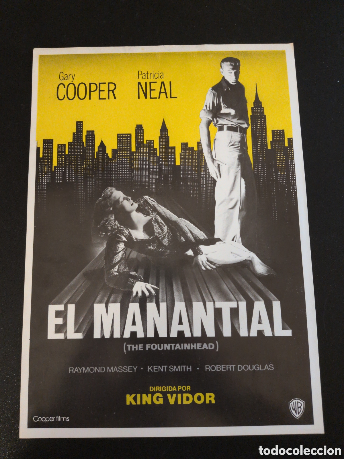 Cine: EL MANANTIAL GARY COOPER PATRICIA NEAL GUIA DE CINE ORIGINAL B125