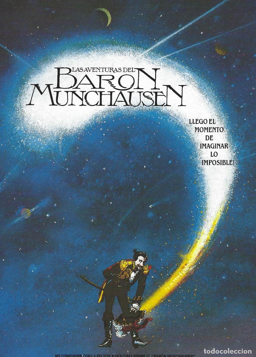 Cine: VC208 LAS AVENTURAS DEL BARON MUNCHAUSEN-DOBLE-GUIA PUBLICITARIA PEQUE&Ntilde;A-21 X 15 CM.