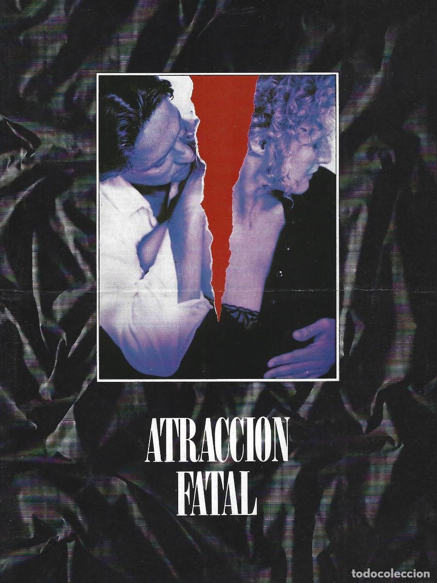 Cine: VC212 ATRACCION FATAL-TRIPLE-GUIA PUBLICITARIA PEQUE&Ntilde;A-21 X 15 CM.