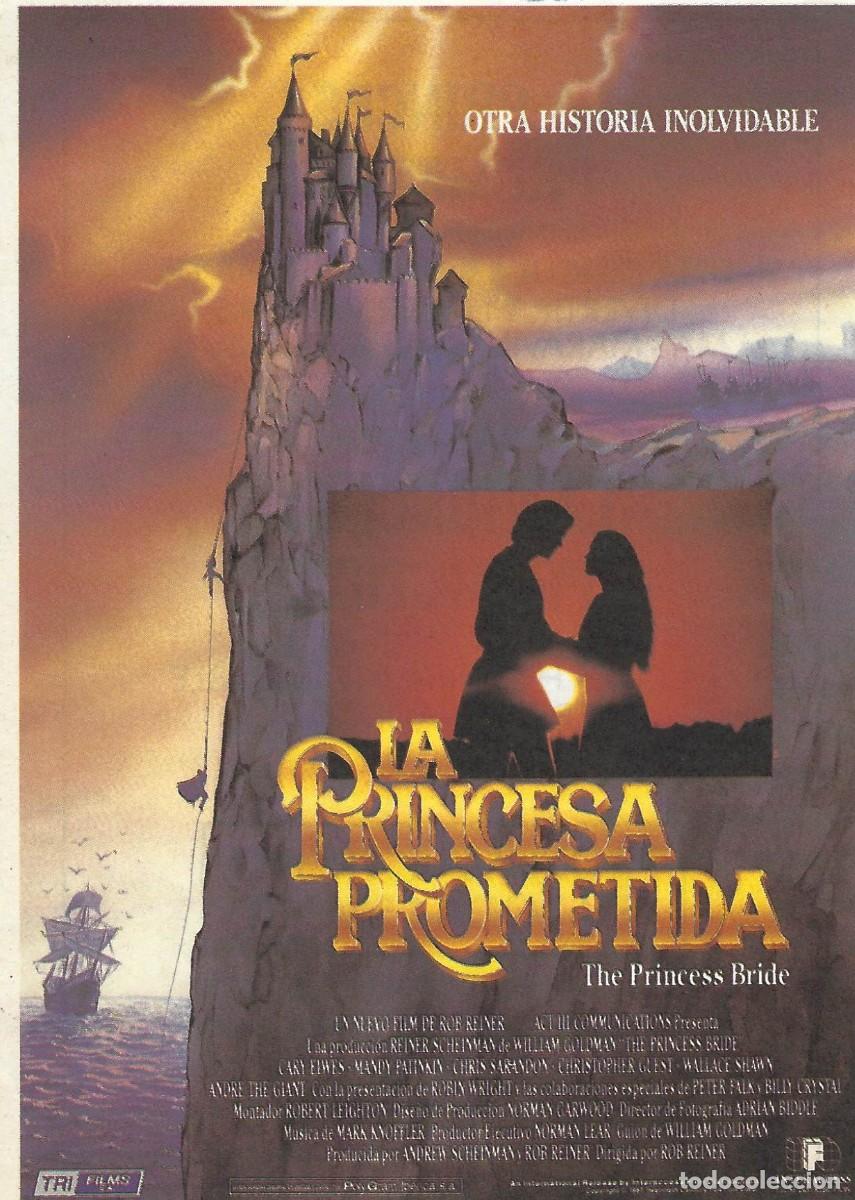 Cine: VC218 LA PRINCESA PROMETIDA-SENCILLO-GUIA PUBLICITARIA PEQUE&Ntilde;A-15 X 11 CM.