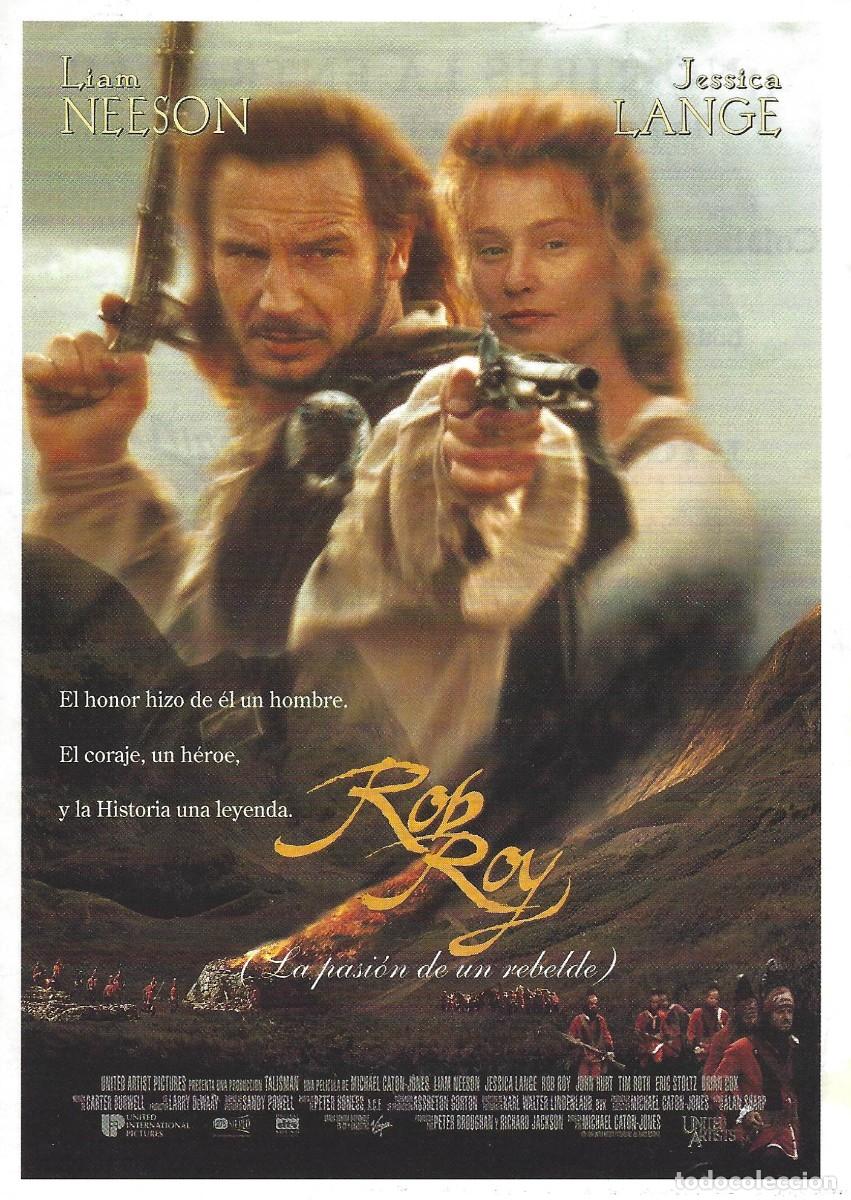 Cine: VC219 ROB ROY (LA PASION DE UN REBELDE)-SENCILLO-GUIA PUBLICITARIA PEQUE&Ntilde;A-17 X 12 CM.