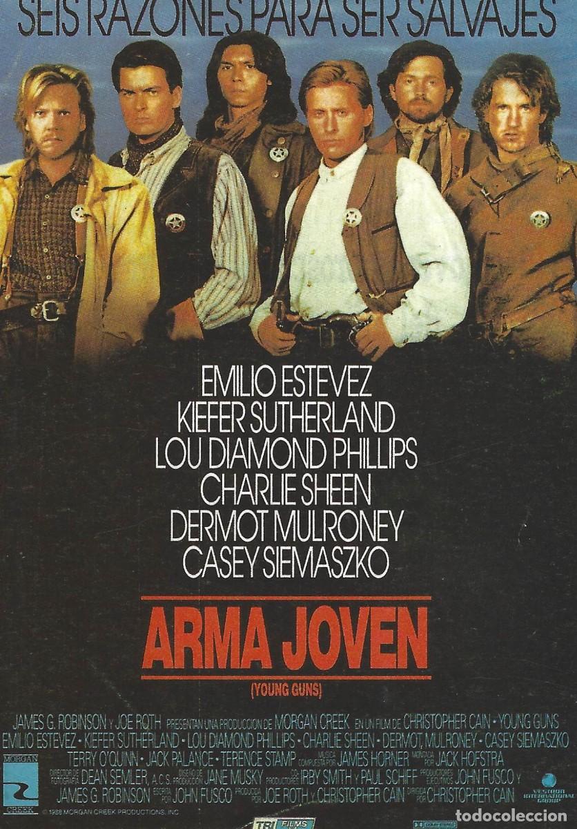 Cine: VC224 ARMA JOVEN-SENCILLO-GUIA PUBLICITARIA PEQUE&Ntilde;A-15 X 11 CM.