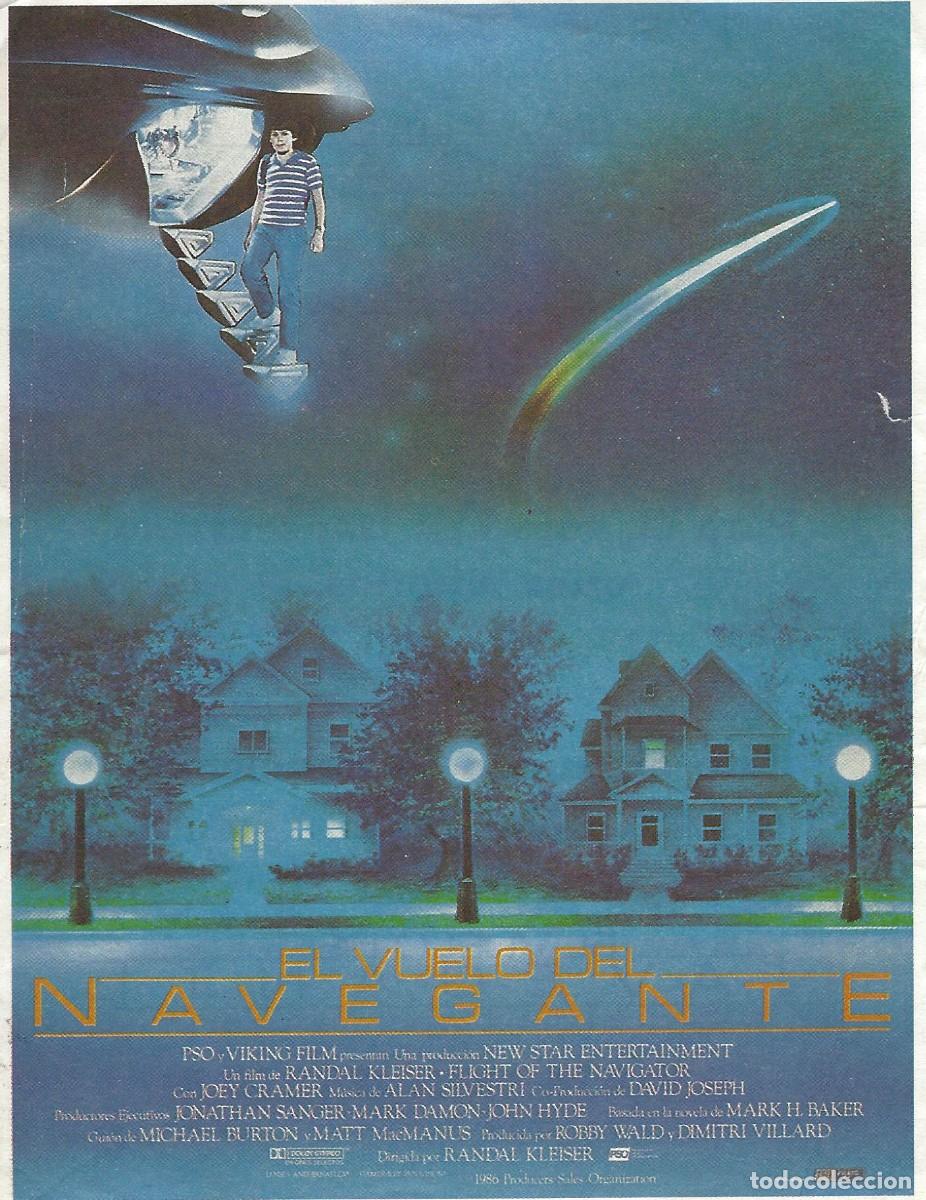 Cine: VC235 EL VUELO DEL NAVEGANTE-SENCILLO-GUIA PUBLICITARIA PEQUE&Ntilde;A-16 X 12 CM.