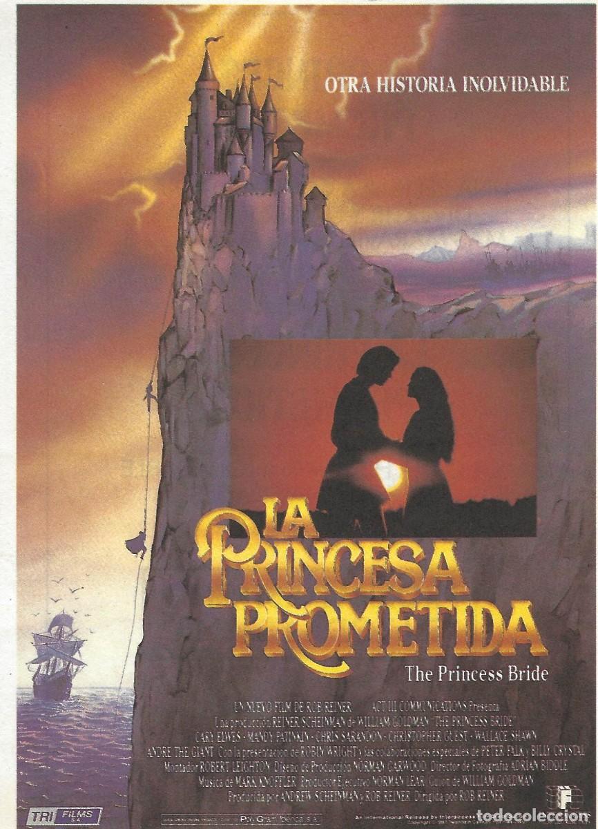 Cine: VC236 LA PRINCESA PROMETIDA-SENCILLO-GUIA PUBLICITARIA PEQUE&Ntilde;A-15 X 11 CM.