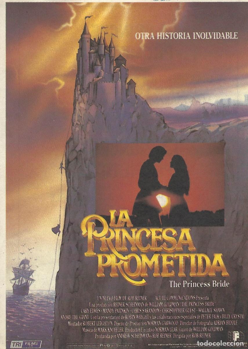 Cine: VC237 LA PRINCESA PROMETIDA-SENCILLO-GUIA PUBLICITARIA PEQUE&Ntilde;A-15 X 11 CM.