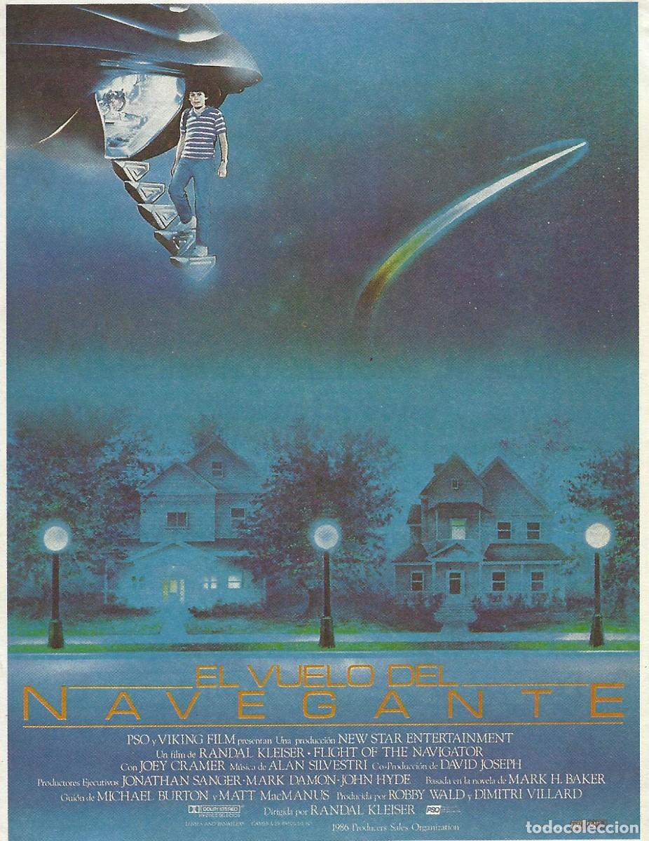 Cine: VC245 EL VUELO DEL NAVEGANTE-SENCILLO-GUIA PUBLICITARIA PEQIE&Ntilde;A-16 X 12 CM.