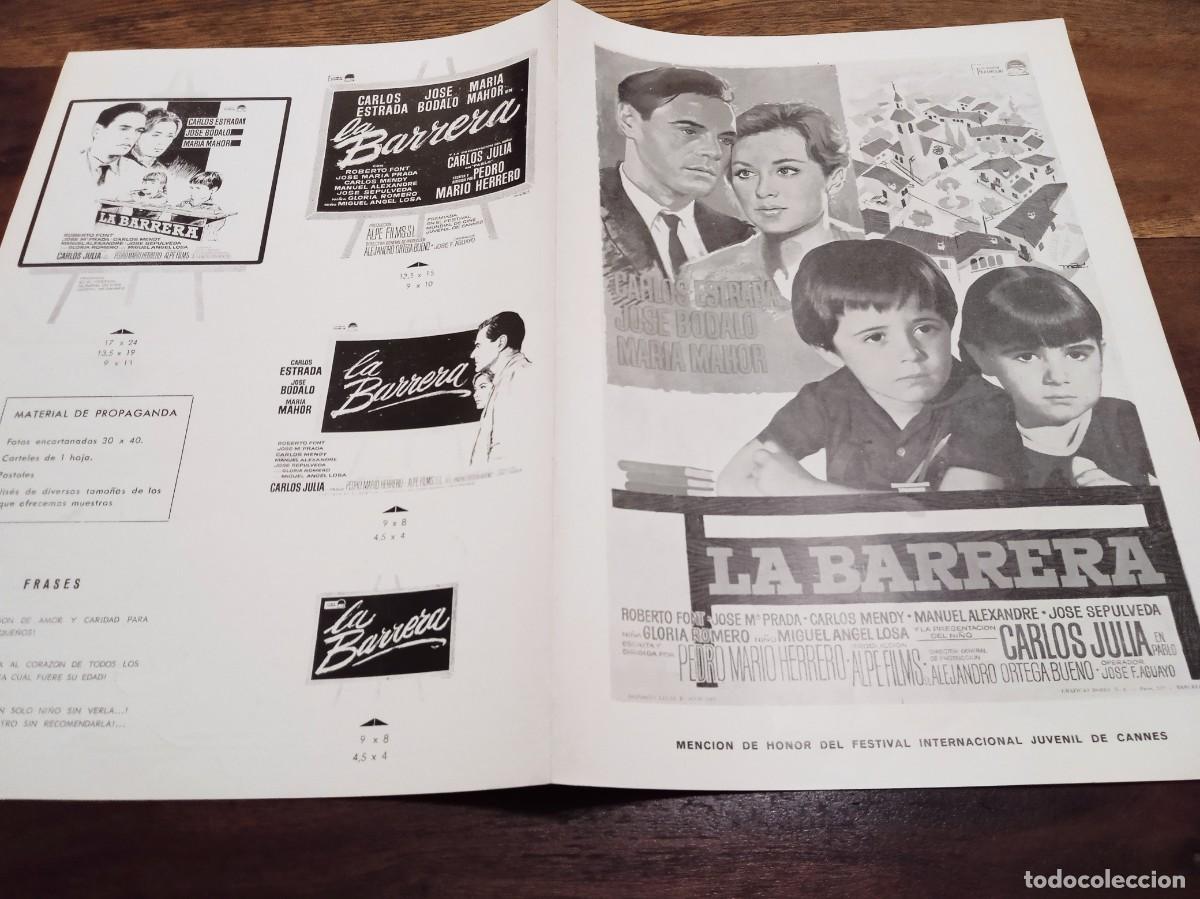 Cine: La Barrera - Carlos Estrada, Jose Bodalo, Maria Mahor - Guia original Paramount 1966