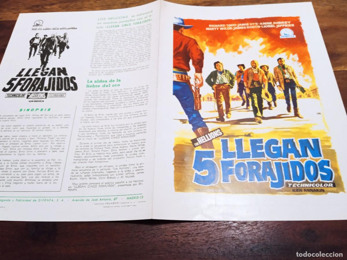 Cine: Llegan 5 Forajidos the hellions- Richard Todd, Jamie Uys, Anne Aubrey - Guia original Dipenfa 1962