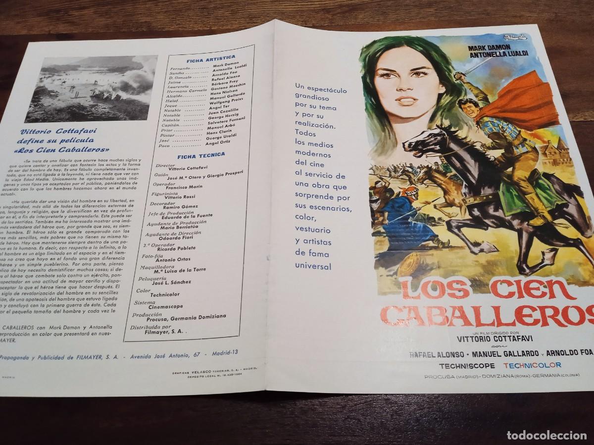 Cine: Los cien caballeros - Mark Damon, Antonella Lualdi, Rafael Alonso - Guia original Filmayer 1964