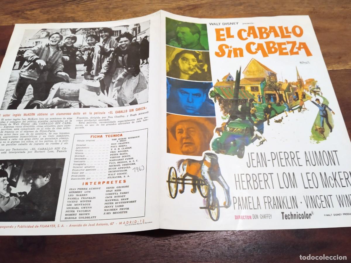 Cine: El caballo sin cabeza - Jean Pierre aumont, Herbert Lom - Guia original Filmayer Disney 1965