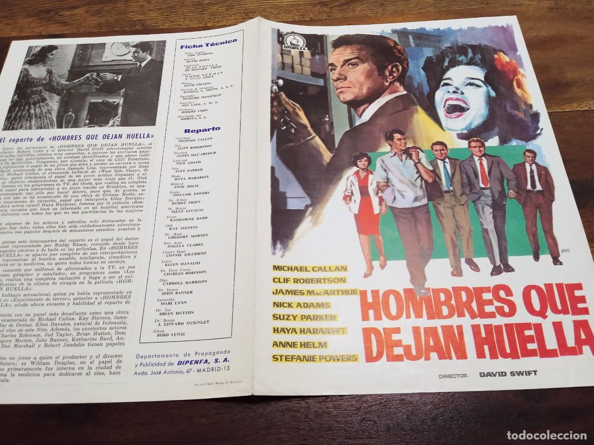 Cine: Hombres que dejan huella - Michael Callan, Clif Robertson - Guia original Dipenfa 1964 Jano