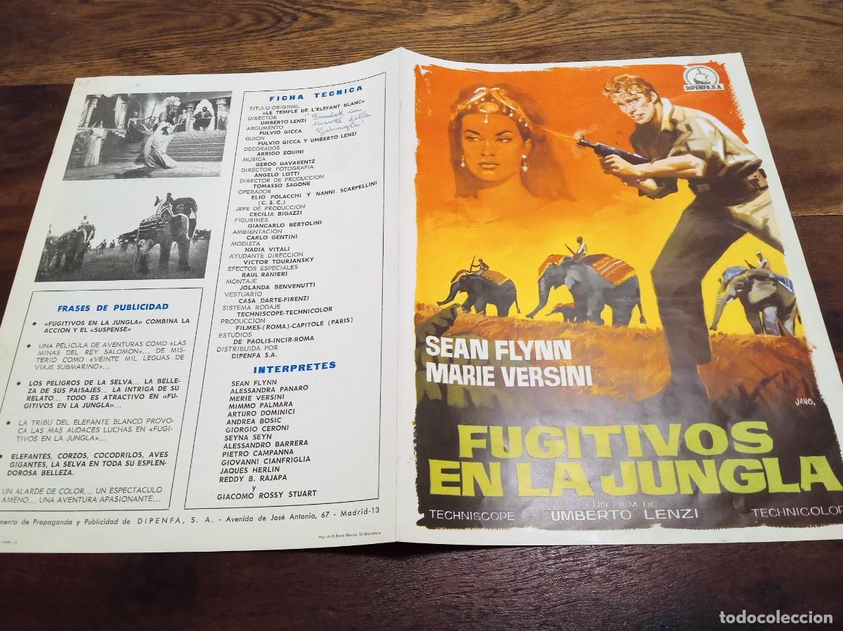 Cine: Fugitivos en la jungla - Sean Flynn, Marie Versini, Umberto Lenzi - Guia original Dipenfa 1964 Jano
