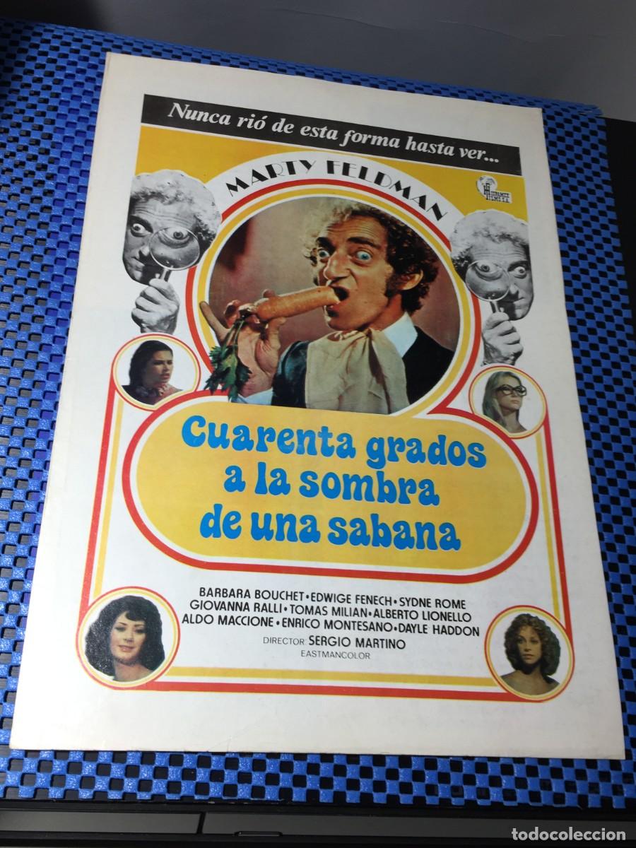 Cine: Guia de cine Cuarenta grados a la sombra de una sabana - 2 hojas.