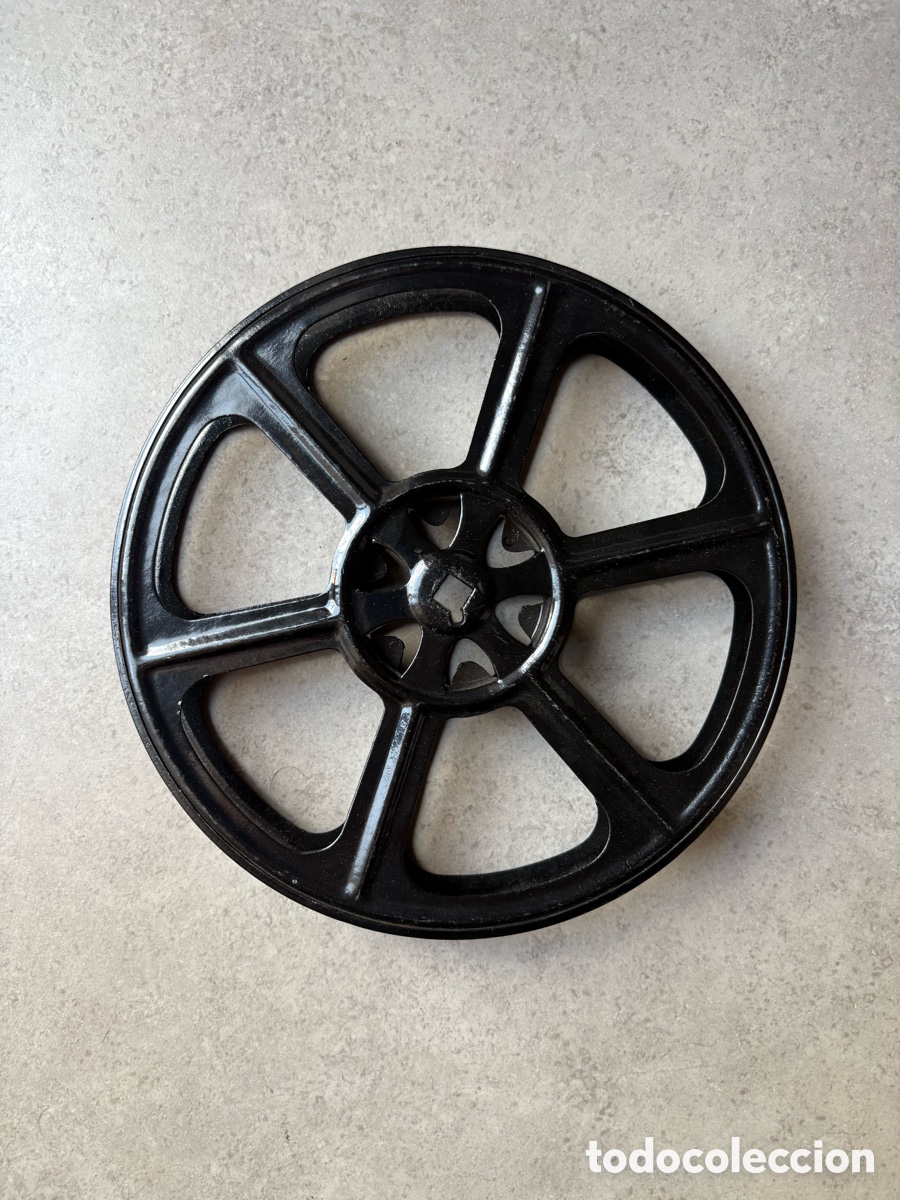 Cine: Bobina para pel&iacute;cula de cine de 16mm de metal de 120 metros de capacidad 17,7 cm de di&aacute;metro