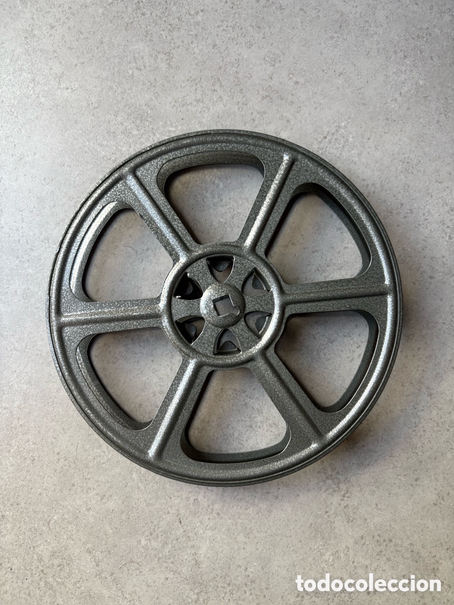 Cine: Bobina para pel&iacute;cula de cine de 16mm de metal de 120 metros de capacidad 17,7 cm de di&aacute;metro