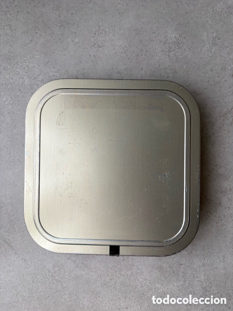 Cine: Caja lata envase para rollo de pel&iacute;cula de 16mm 9,5mm 8mm de metal 18 x 18 cm