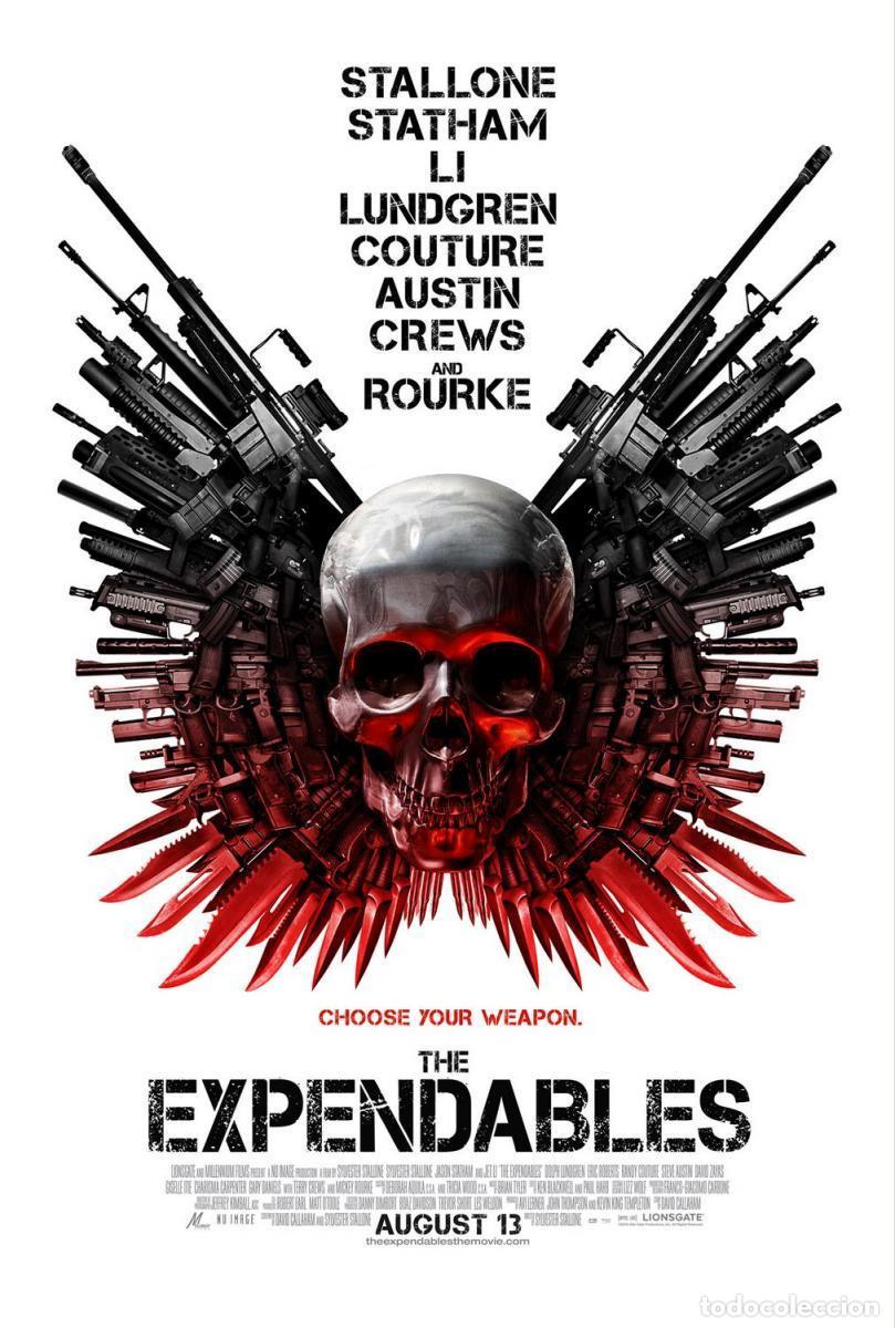 Cine: Tr&aacute;iler teaser pel&iacute;cula cine 35mm LOS MERCENARIOS (THE EXPENDABLES) con Sylvester Stallone