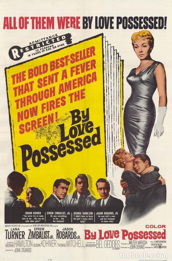 Cine: Tr&aacute;iler pel&iacute;cula cine 35mm Brotes de pasi&oacute;n (By Love Possessed) con Lana Turner, Jason Robards