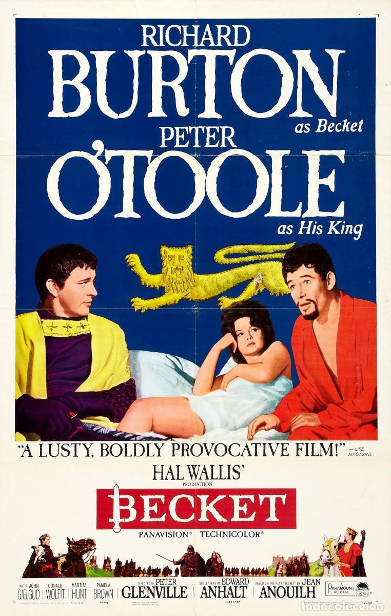Cine: Pel&iacute;cula largometraje cine 35mm Becket (1964) con Richard Burton, Peter O'Toole, John Gielgud