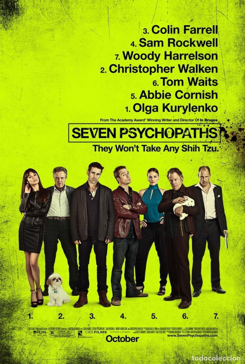 Cine: Tr&aacute;iler pel&iacute;cula cine 35mm Siete psic&oacute;patas (Seven Psychopaths) con Colin Farrell, Sam Rockwell