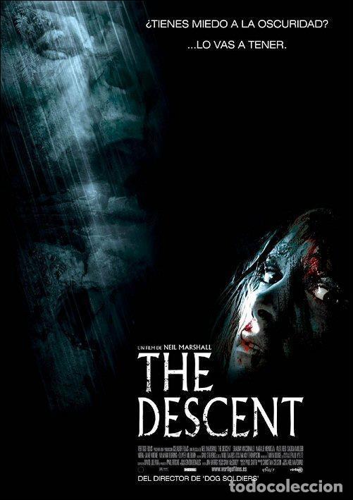 Cin&eacute;ma: Tr&aacute;iler pel&iacute;cula cine 35mm The descent con Shauna Macdonald, Alex Reid, Saskia Mulder, Craig Conway