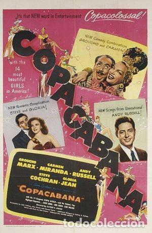 Cine: Pel&iacute;cula largometraje cine 35mm Copacabana (1947) con Groucho Marx, Carmen Miranda, Gloria Jean