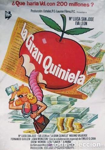 Cine: Tr&aacute;iler pel&iacute;cula cine 35mm La gran quiniela con Eva Le&oacute;n, Joan Monle&oacute;n, Fernando Guill&eacute;n, Enric Cus&iacute;